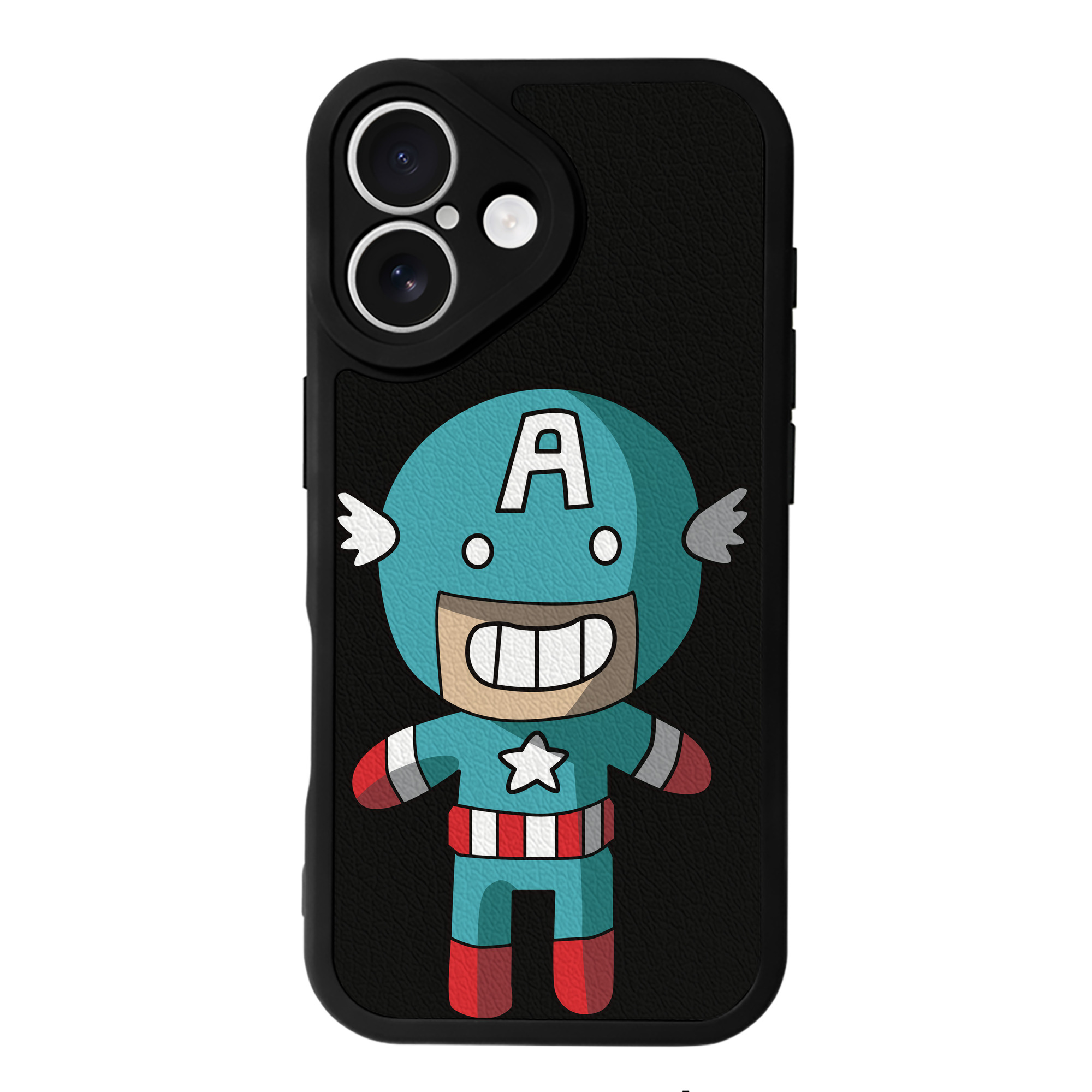 （画像用） アベンジャーズ The Avengers 【iPhone 16シリーズ対応】シリコンスマホケース（レザー調） 材質：シリコン